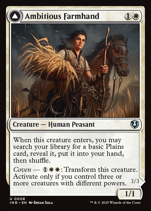 Ambitious Farmhand // Seasoned Cathar (INR 8) [Innistrad Remastered]
