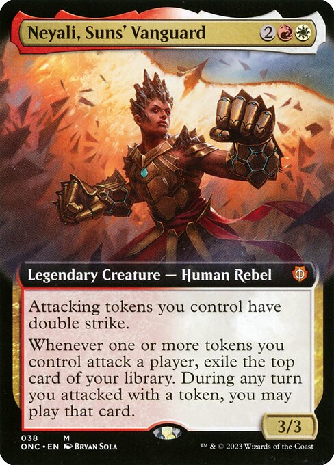 Neyali, Suns' Vanguard (Extended Art) (ONC 38) [Phyrexia: All Will Be One Commander]