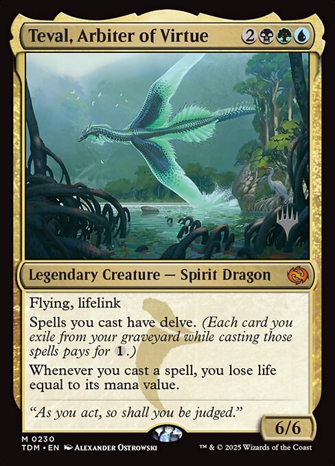 Teval, Arbiter of Virtue (PTDM 230p) [Tarkir: Dragonstorm Promos]