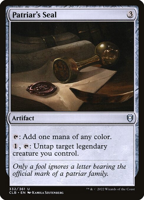 Patriar's Seal (CLB 332) [Commander Legends: Battle for Baldur's Gate]
