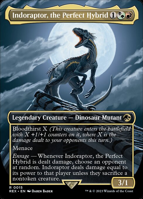 Indoraptor, the Perfect Hybrid (Borderless · Full Art) (REX 15) [Jurassic World Collection]