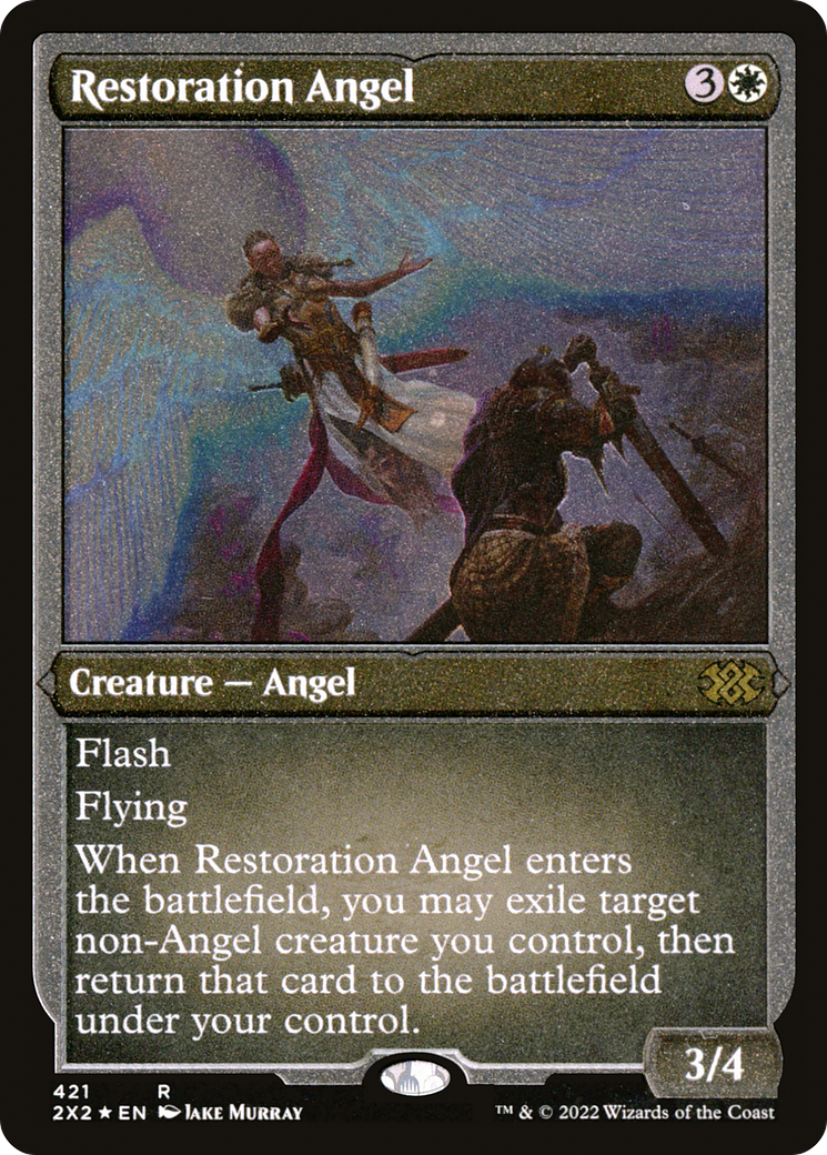 Restoration Angel (Foil Etched) [Double Masters 2022]
