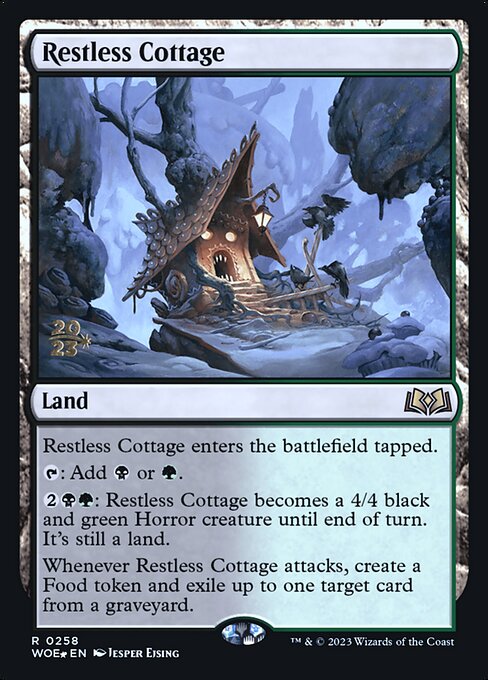 Restless Cottage (PWOE 258s) [Wilds of Eldraine Promos]
