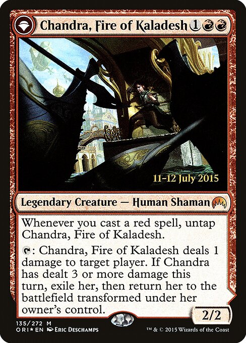 Chandra, Fire of Kaladesh // Chandra, Roaring Flame (PORI 135s) [Magic Origins Promos]