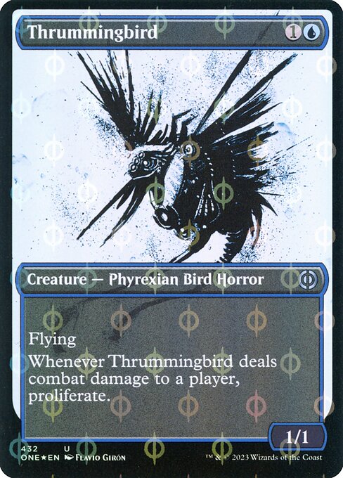 Thrummingbird (Showcase) (ONE 432) [Phyrexia: All Will Be One]