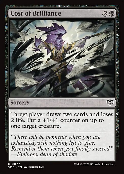 Cost of Brilliance (SOS 77) [Secrets of Strixhaven]