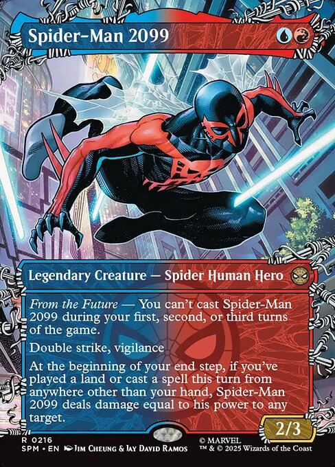 Spider-Man 2099 (Borderless · Showcase · Full Art) (SPM 216) [Marvel's Spider-Man]