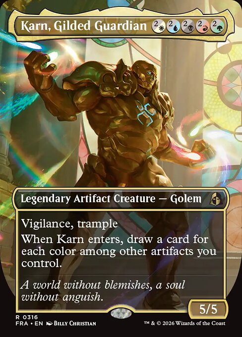 Karn, Gilded Guardian (Borderless) (FRA 316) [Reality Fracture]