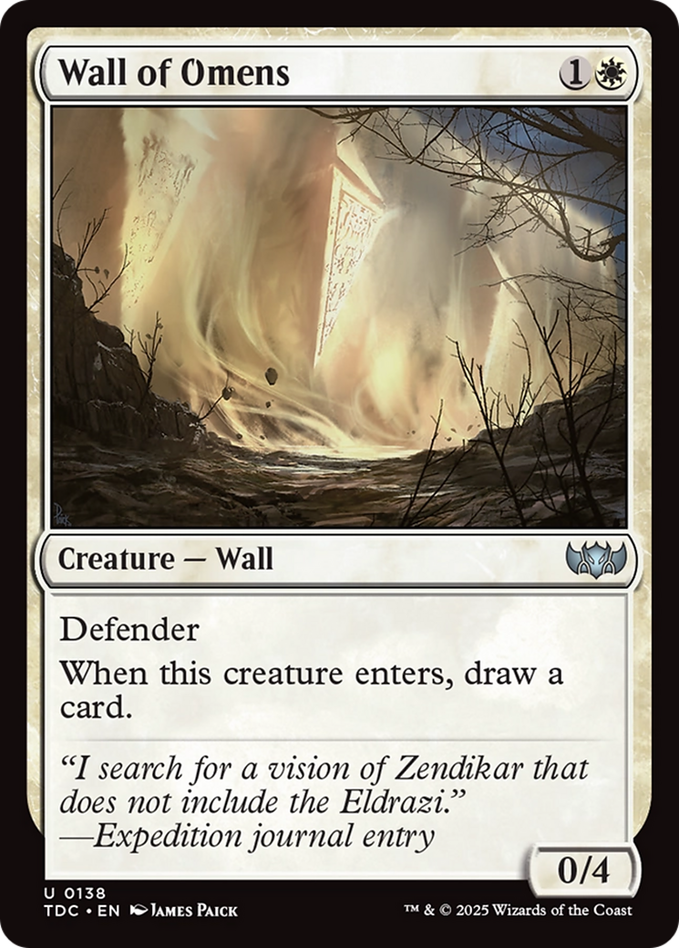 Wall of Omens [Tarkir: Dragonstorm Commander]