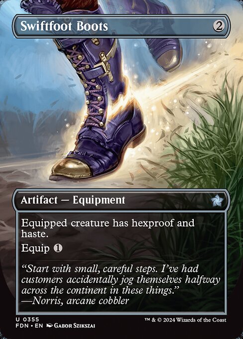 Swiftfoot Boots (Borderless · Full Art) (FDN 355) [Foundations]