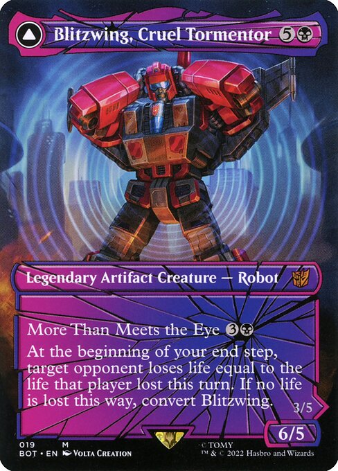 Blitzwing, Cruel Tormentor // Blitzwing, Adaptive Assailant (Borderless · Full Art) (BOT 19) [Transformers]