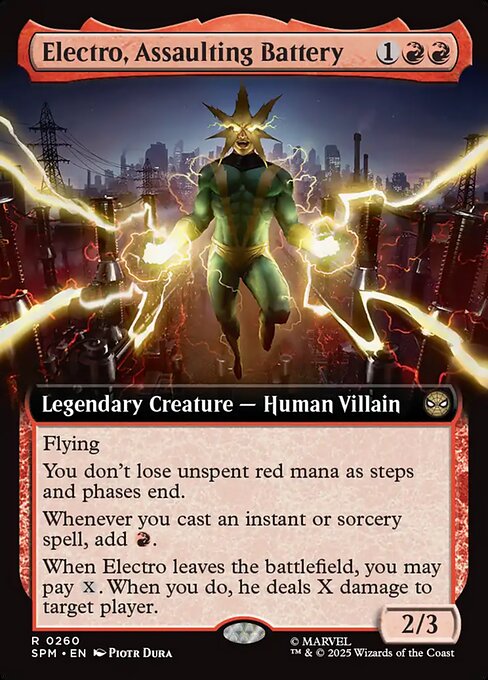 Electro, Assaulting Battery (Extended Art) (SPM 260) [Marvel's Spider-Man]