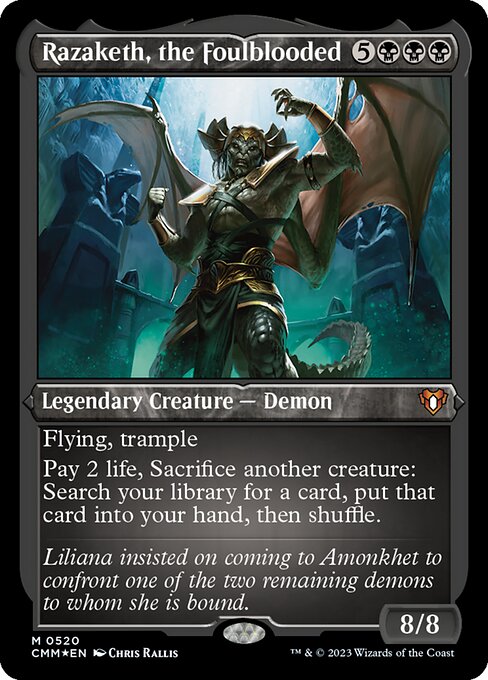 Razaketh, the Foulblooded (CMM 520) [Commander Masters]