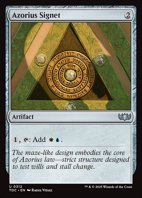 Azorius Signet (TDC 312) [Tarkir: Dragonstorm Commander]