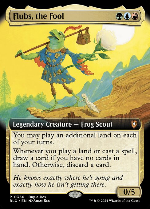 Flubs, the Fool (Extended Art) (BLC 356) [Bloomburrow Commander]