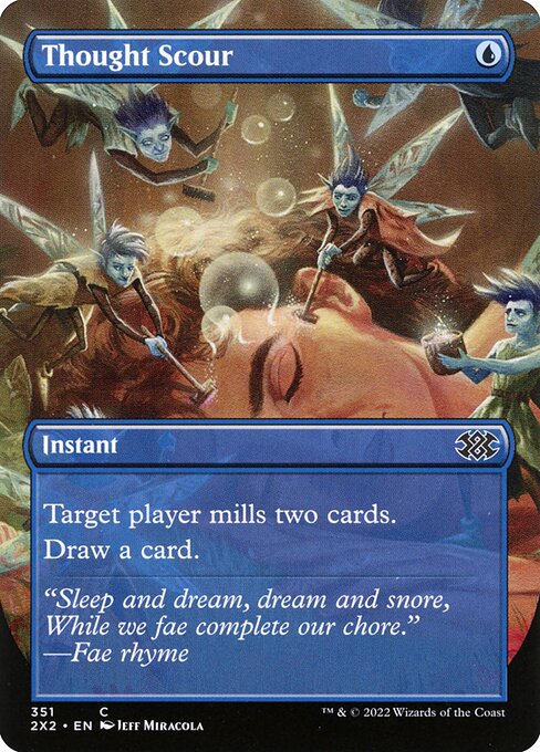 Thought Scour (Borderless · Full Art) (2X2 351) [Double Masters 2022]