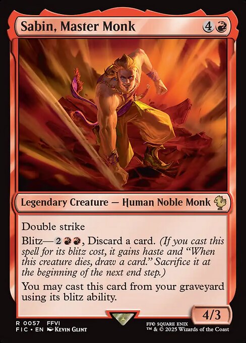 Sabin, Master Monk (FIC 57) [Final Fantasy Commander]