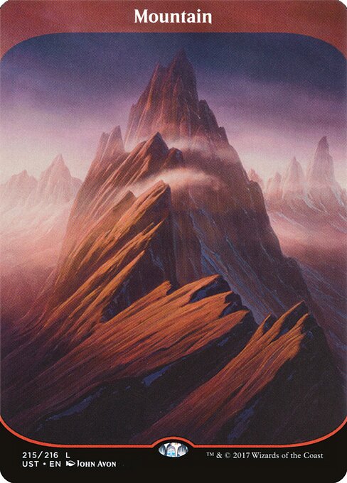 Mountain (Borderless · Full Art) (UST 215) [Unstable]