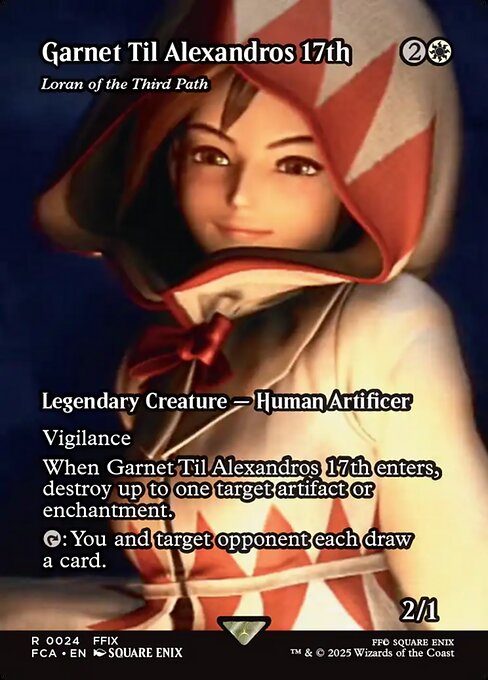 Garnet Til Alexandros 17th - Loran of the Third Path (Borderless · Full Art) (FCA 24) [Final Fantasy: Through the Ages]