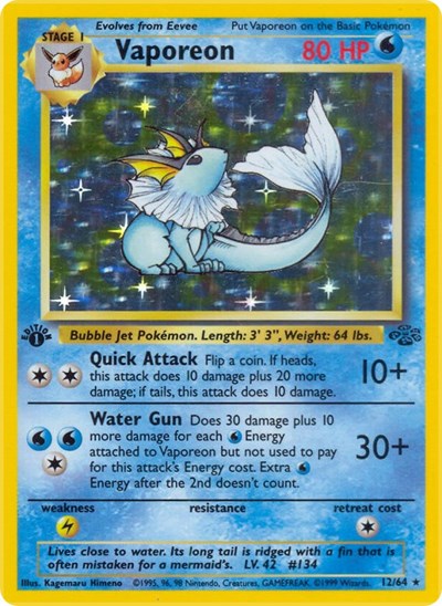 Vaporeon 12 (JU 12/64) [Jungle]