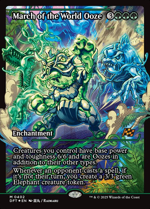 March of the World Ooze (Showcase · Full Art) (DFT 402) [Aetherdrift]