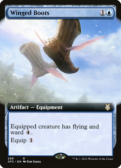 Winged Boots (Extended Art) (AFC 289) [Forgotten Realms Commander]