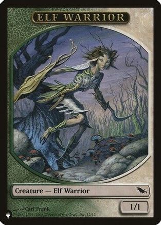 Elf Warrior // Tibalt, Cosmic Impostor Emblem Double-Sided Token [Secret Lair: From Cute to Brute Tokens]