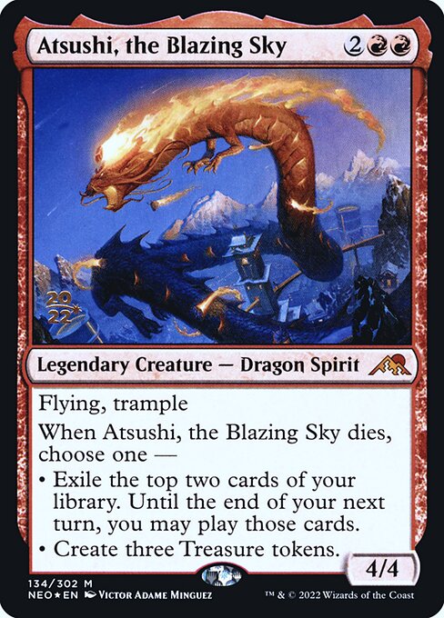 Atsushi, the Blazing Sky (PNEO 134s) [Kamigawa: Neon Dynasty Promos]