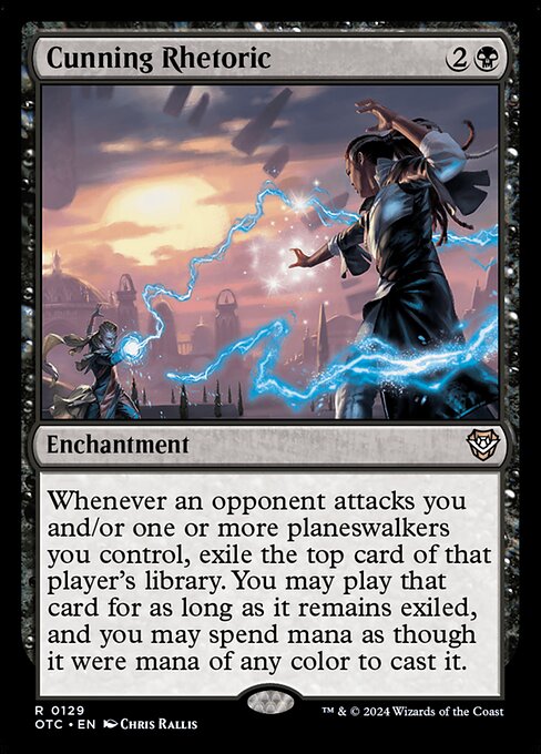 Cunning Rhetoric (OTC 129) [Outlaws of Thunder Junction Commander]