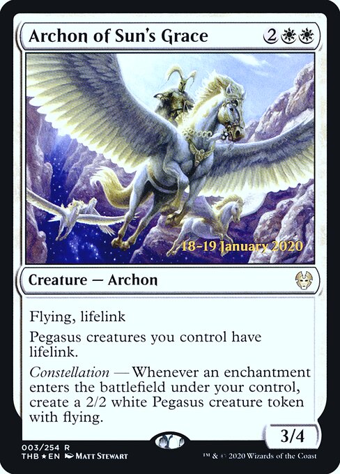 Archon of Sun's Grace (PTHB 3s) [Theros Beyond Death Promos]