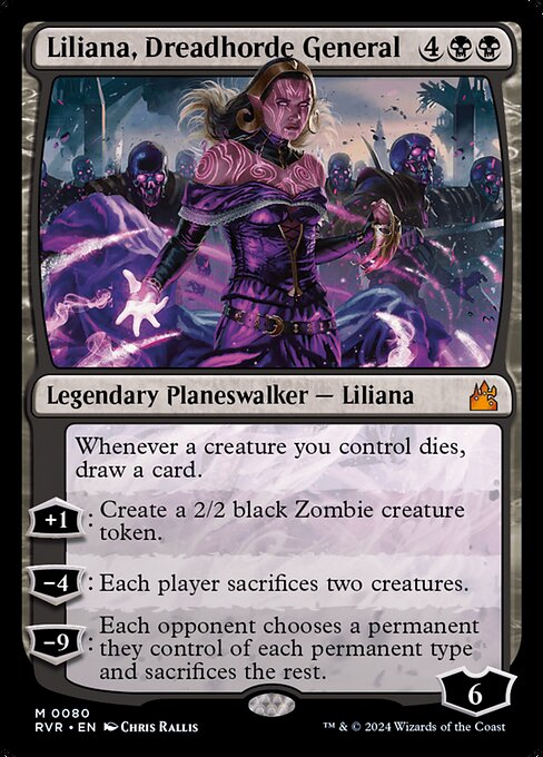 Liliana, Dreadhorde General (RVR 80) [Ravnica Remastered]