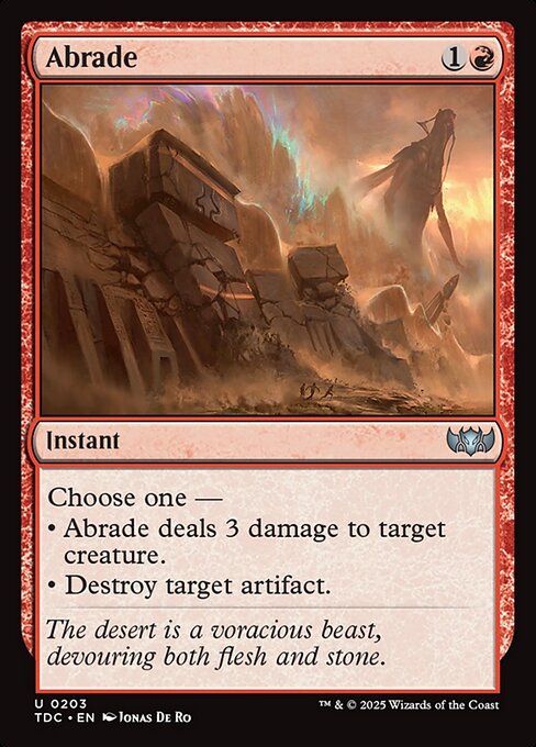 Abrade (TDC 203) [Tarkir: Dragonstorm Commander]