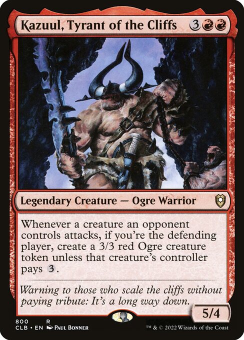 Kazuul, Tyrant of the Cliffs (CLB 800) [Commander Legends: Battle for Baldur's Gate]