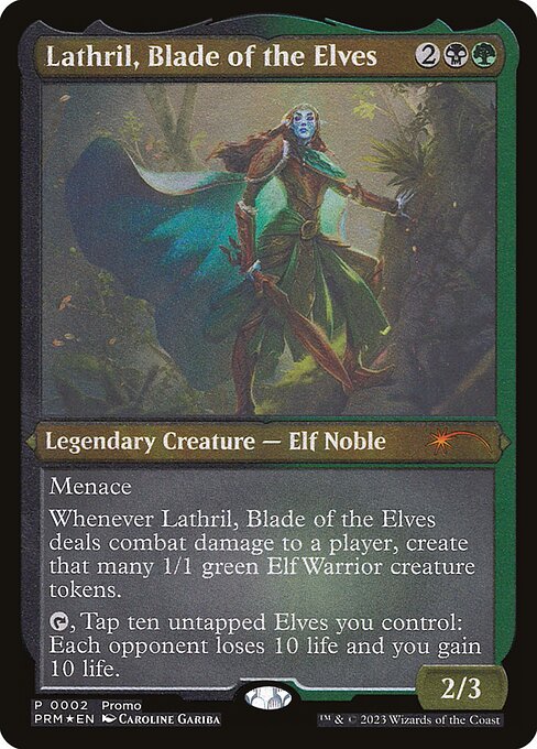 Lathril, Blade of the Elves (PKHM 2★) [Kaldheim Promos]