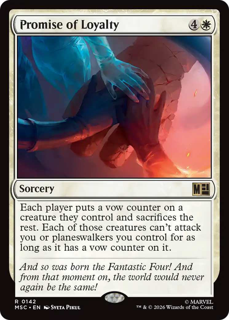 Promise of Loyalty (Surge Foil) [Marvel Super Heroes Commander]
