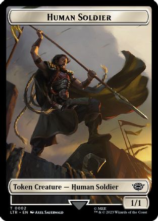 Human Soldier Token (02) [The Lord of the Rings: Tales of Middle-Earth Tokens]