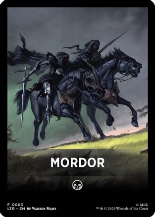 Mordor Theme Card [The Lord of the Rings: Tales of Middle-Earth Tokens]