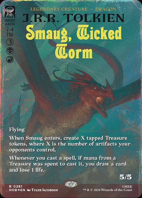 Smaug, Wicked Worm (Borderless) (HOB 281) [The Hobbit]