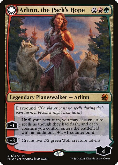 Arlinn, the Pack's Hope // Arlinn, the Moon's Fury (MID 211) [Innistrad: Midnight Hunt]