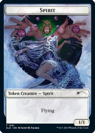 Spirit // Ajani's Pridemate Double-Sided Token [Secret Lair: Angels Tokens]