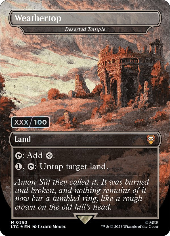 Weathertop - Deserted Temple (Borderless) (Serialized) [The Lord of the Rings: Tales of Middle-Earth Commander]