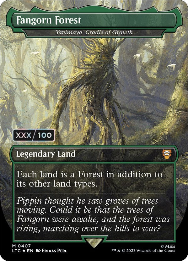 Fangorn Forest - Yavimaya, Cradle of Growth (Borderless) (Serialized) [The Lord of the Rings: Tales of Middle-Earth Commander]