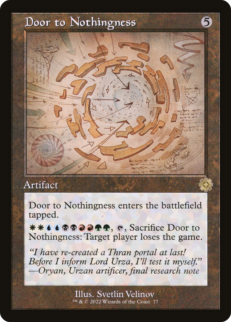 Door to Nothingness (Retro Schematic) [The Brothers' War Retro Artifacts]