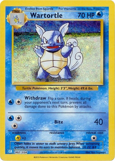 Wartortle (CL 002/034) [Trading Card Game Classic]