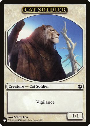 Cat Soldier // Warrior Double-Sided Token [Secret Lair Commander Deck: Raining Cats and Dogs Tokens]