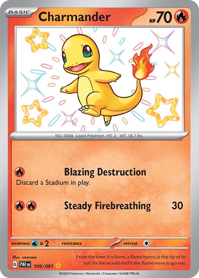 Charmander 109 091 (PAF 109/091) [SV: Paldean Fates]