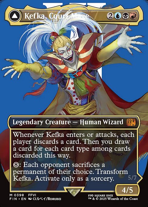 Kefka, Court Mage // Kefka, Ruler of Ruin (Borderless) (FIN 398) [Final Fantasy]