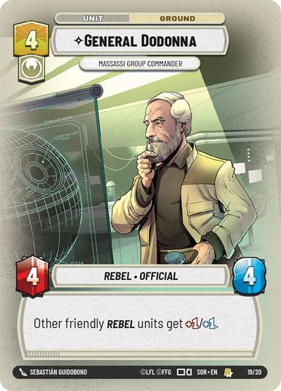 General Dodonna Massassi Group Commander (SOR-WPP 19/20) [Spark of Rebellion: Weekly Play Promos]