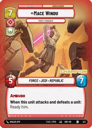 Mace Windu - Party Crasher (Champion) (2/2) - Organized Play Promos Foil