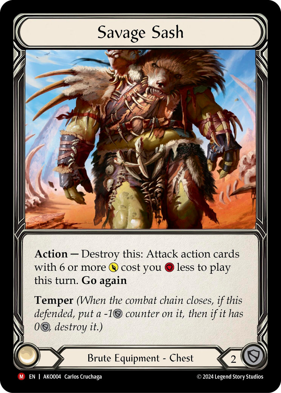 Savage Sash [AKO004] (Armory Deck: Kayo)  Rainbow Foil